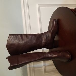 LOUISE ET CIE CHOCOLATE BROWN LEATHER BOOTS - SIZE 9